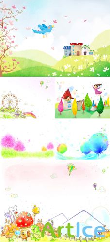 Abstract Spring Psd Backgrounds pack 5 for Photoshop