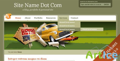 ThemeForest - TealGray Retro - WordPress Theme
