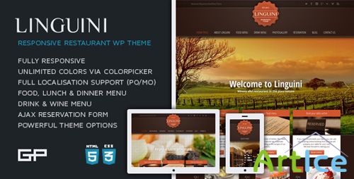 ThemeForest - Linguini: Restaurant Responsive Theme v1.6 for WordPress 3.x