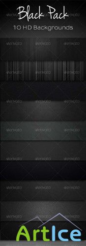 GraphicRiver 10 Black Backgrounds Bundle Template