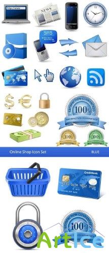 Stock: online store icon set 5