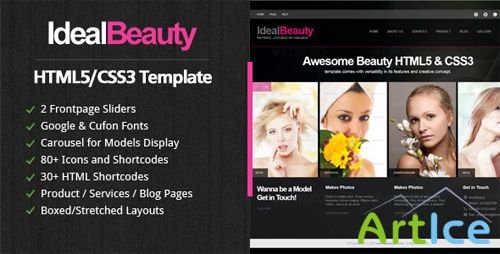 ThemeForest - IdealBeauty HTML5 Template - RIP