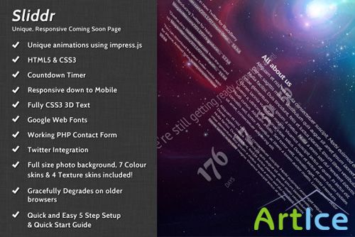 ThemeForest - Sliddr Responsive Coming Soon Page - RIP