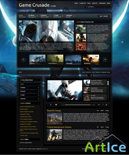 Shape5 - Game Crusade Joomla 2.5 Template