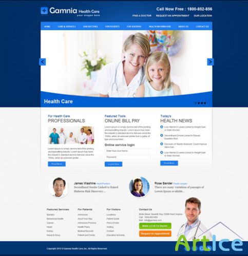 ThemeForest - Gamnia Health Care Template