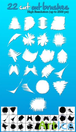 22 Cut Out Photoshop Brushes