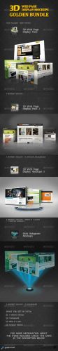 GraphicRiver - 3D Web Page Display Mockups Golden Bundle 2557003