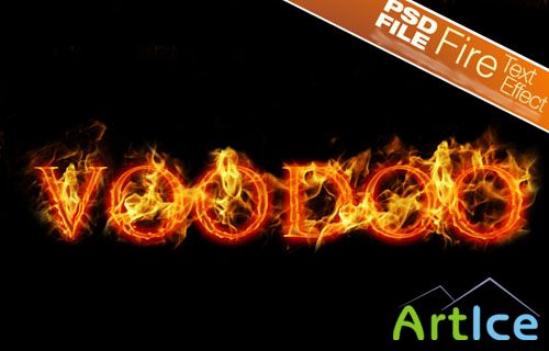 PSD Template - Fire Text Effect