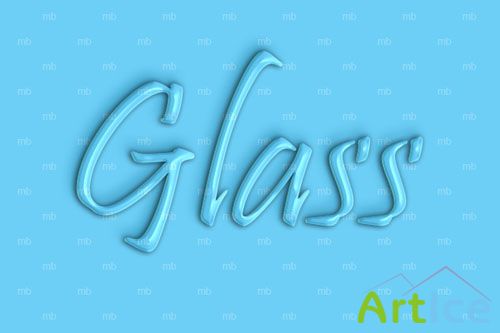 PSD Template - Glass Text Effect