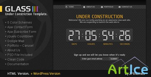 ThemForest - Glass Coming Soon Under Construction Template