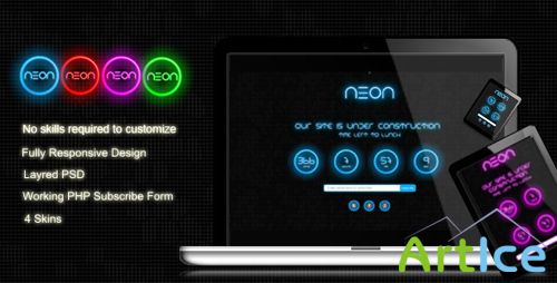 ThemeForest - Neon - Responsive Under Construction Page