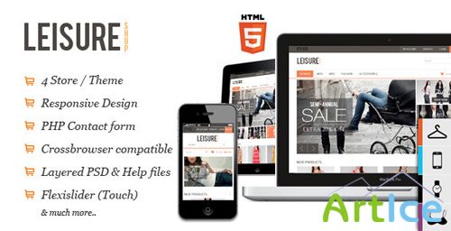 ThemeForest - Leisure - Responsive E-commerce HTML5 Template - RIP