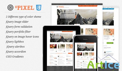 ThemeForest - 0pixel Unique HTML/CSS3 Template - RIP