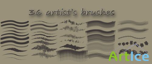 36 Artists Brushes for Photoshop