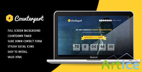 ThemeForest - Counterpart - Full Screen Coming soon Template - RIP