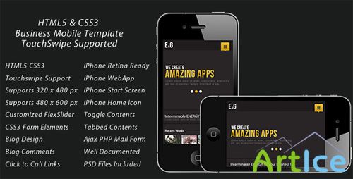 ThemeForest - Touch Optimized Mobile Template (CSS3 & HTML5) - RIP