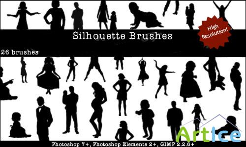 Silhouettes Brushes Set