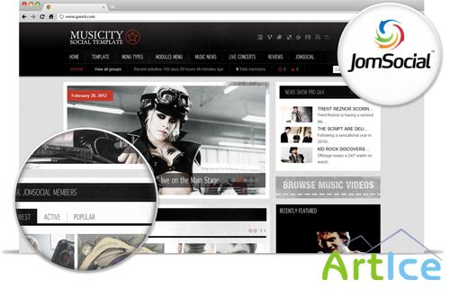 Gavik - GK Musiccity v2.11 Template For Joomla 2.5