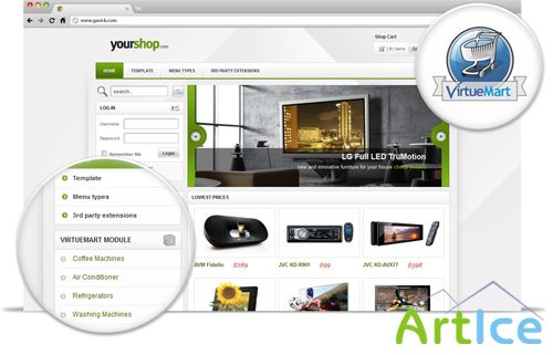 Gavick - GK yourShop v2.11 eCommerce Template For Joomla 2.5