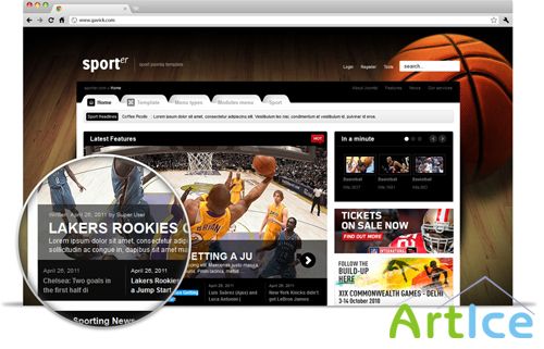 Gavick - GK Sporter v2.11 Sports Mag Template For Joomla 2.5