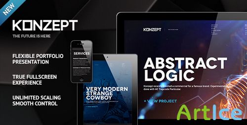 ThemeForest - Konzept - Fullscreen Portfolio WordPress Theme