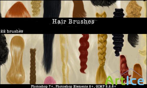 Hair Photoshop Brushes Set