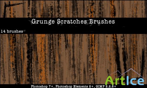 Grunge Scratches Brushes Set