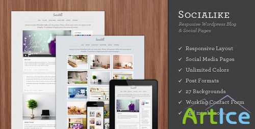 ThemeForest - Socialike Responsive WordPress Blog & Social Pages v1.6