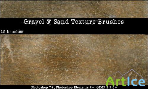 Gravel Rock and Sand Brushes Set