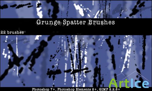 Grunge Spatters Brushes Set