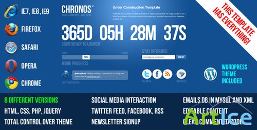 ThemeForest - Chronos Under Construction Template + WP Theme