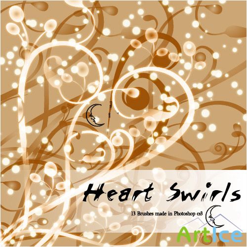 Heart Swirls Brushes Set