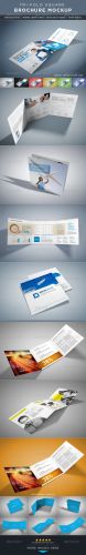 GraphicRiver - Square Tri-Fold Brochure Mock-ups 2647523