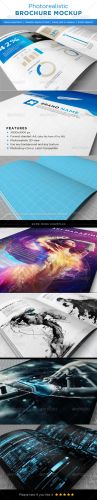 GraphicRiver - Realistic brochures mock-ups