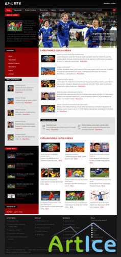 JoomShaper - Shaper Sports Template For Joomla 1.5