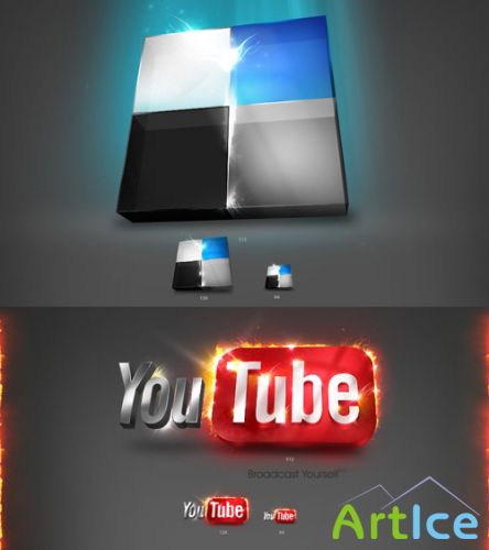 YouTube Icons and Delicious Icon