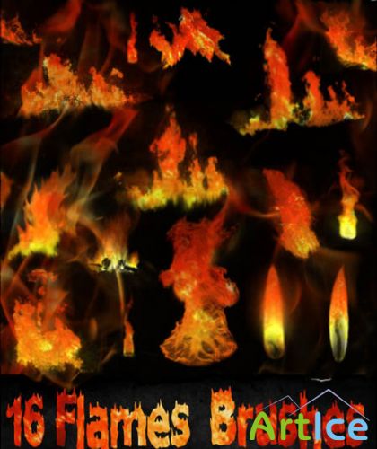 GIMP Flames Brushes Set