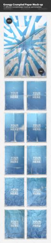 GraphicRiver - Grungy Crumpled Paper Mock-up Templates 681984