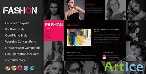 ThemeForest - Fashon - Fullscreen Onepage Portfolio Template - RIP