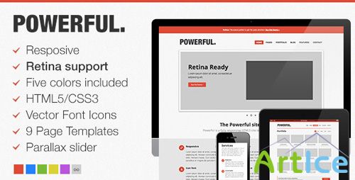 ThemeForest - Powerful - Responsive, Retina-ready HTML5 template - RIP