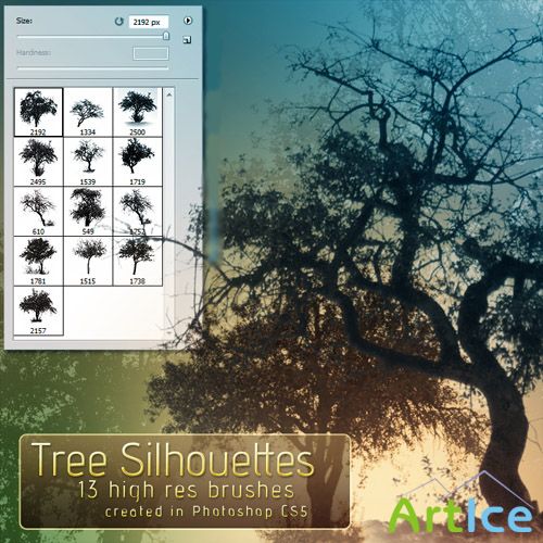 Tree silhouette brushes