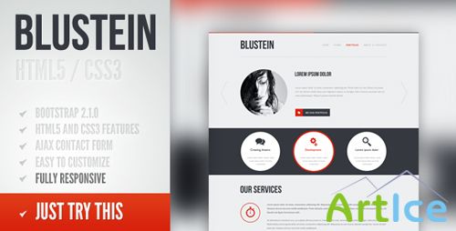 ThemeForest - Blustein - responsive HTML5 portfolio template