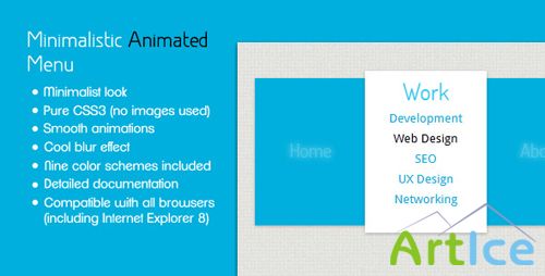 CodeCanyon - Minimalistic Animated Menu