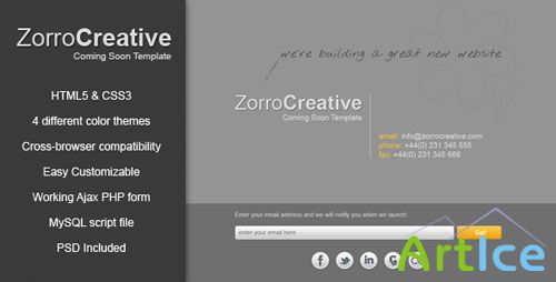 ThemeForest - Zorro - Coming Soon Template