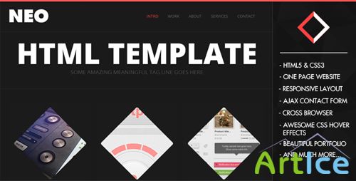 ThemeForest - NeoFolio - One Page Responsive Creative Template - RIP