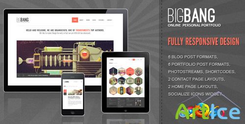 ThemeForest - BigBang v1.3 - Responsive Wordpress Theme (Update)