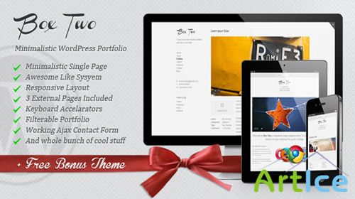 MojoThemes - Box Two v1.0 - Responsive Single Page WordPress Theme