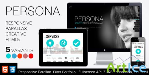 ThemeForest - Persona - HTML5 Responsive Creative Parallax - RIP