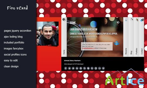 ThemeForest - Firo - Personal vCard And Blog Template - RIP