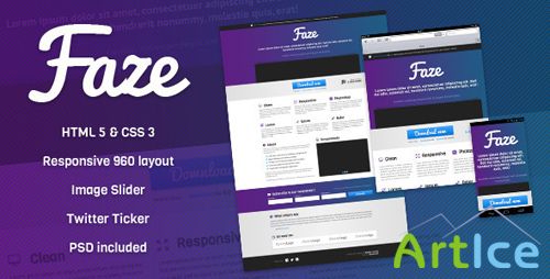 ThemeForest - Faze - Responsive Landing Page - RIP